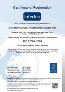 ISO 22000 Certificate